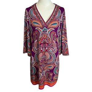 LAUNDRY by Shelli Segal Paisley Mini Dress Size‎ M Fall Party Work Date Night